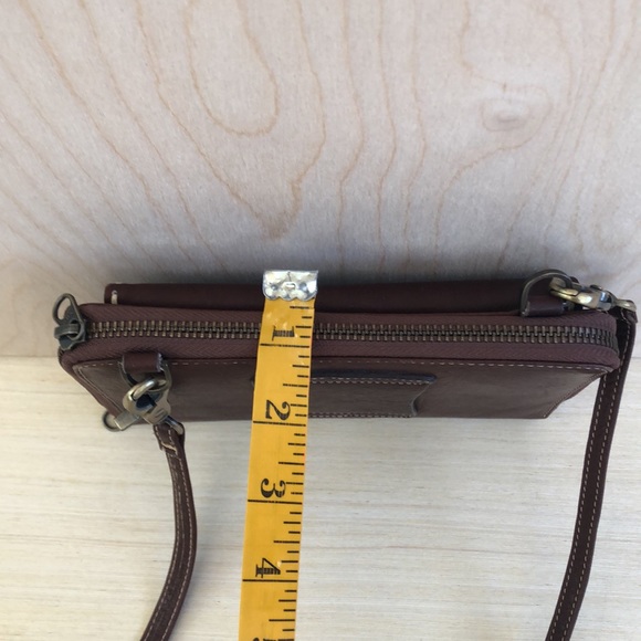 Leather purse / clutch / crossbody bag. Brown. - Picture 15 of 15